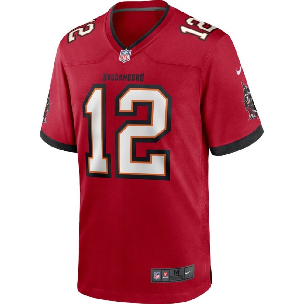 TOM BRADY TAMPA BAY BUCCANEERS NIKE HOME RED #12 JERSEY NWT